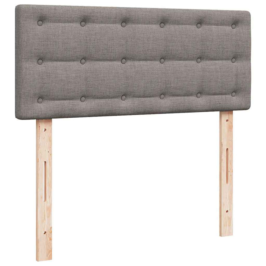 Ottoman bed met matras en LED's 120x200cm stof taupe