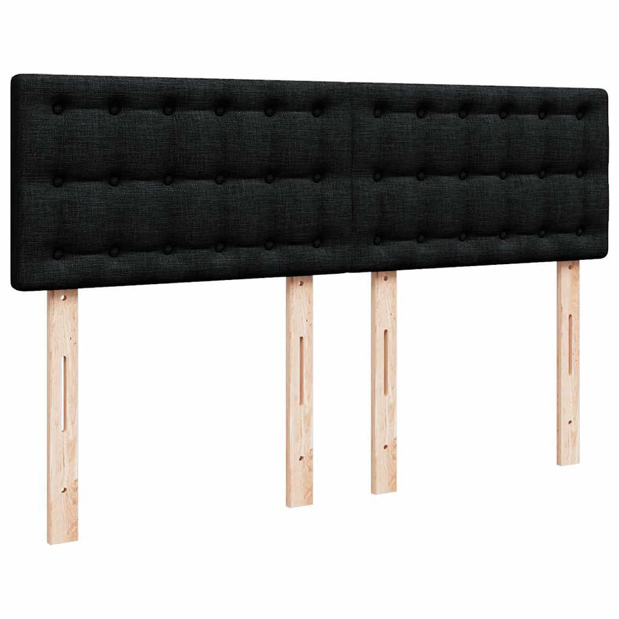 Ottoman bed met matras en LED's 140x200 cm stof zwart