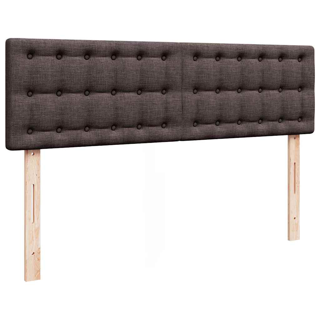 Ottoman bed met matras en LED's 140x200cm stof donkerbruin