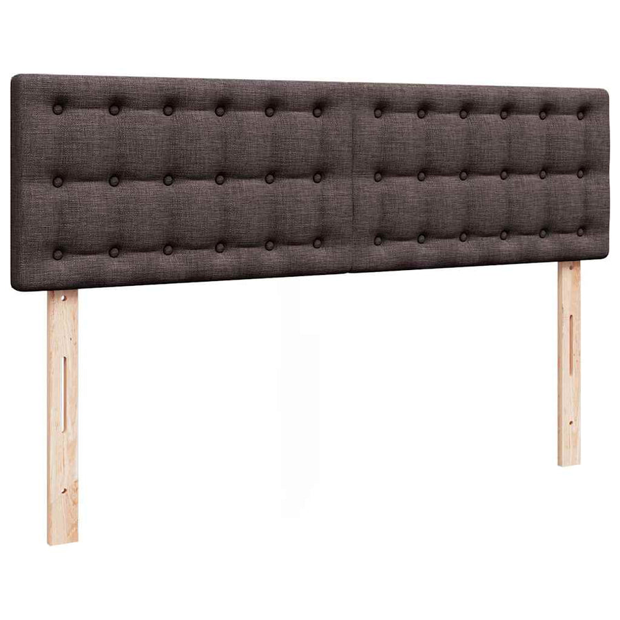 Ottoman bed met matras en LED's 140x200cm stof donkerbruin