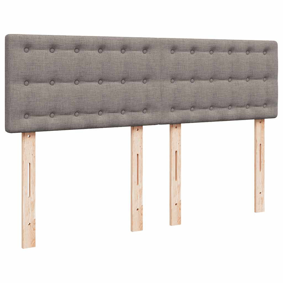 Ottoman bed met matras en LED's 140x200 cm stof taupe
