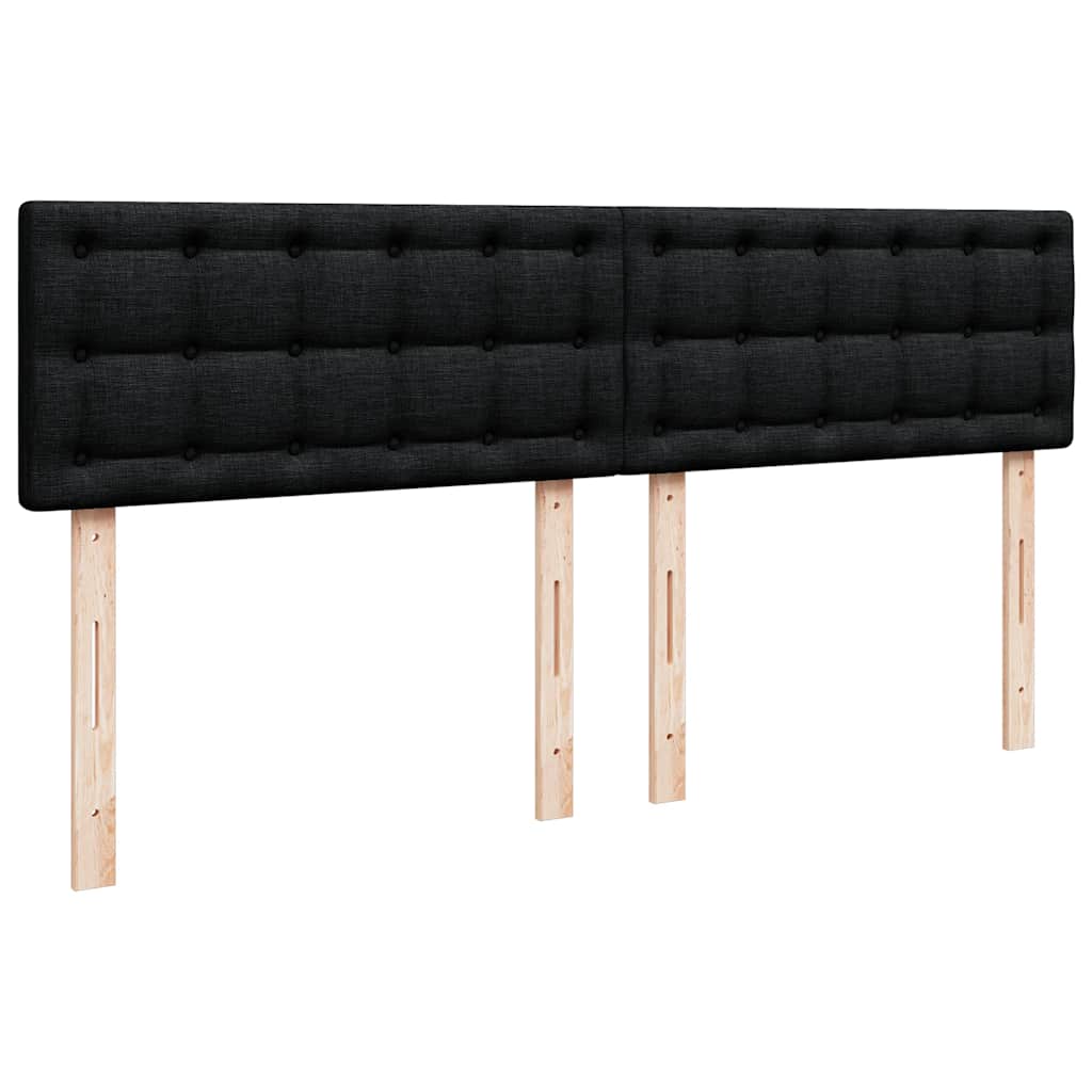Ottoman bed met matras en LED's 160x200cm stof zwart