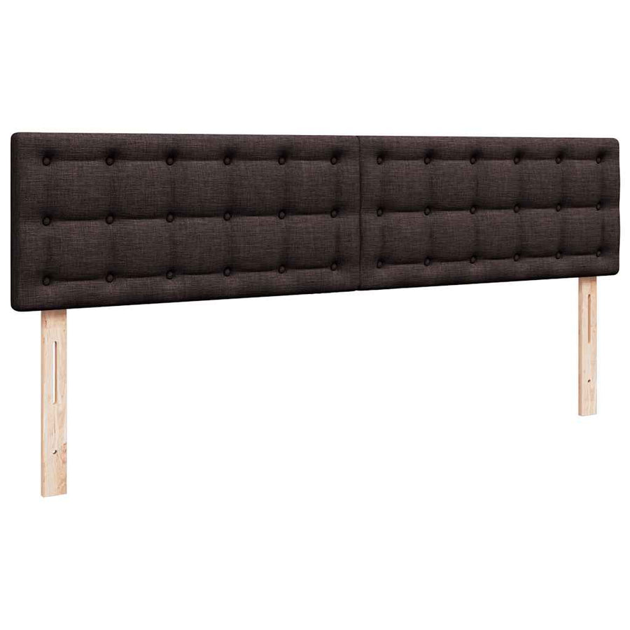 Ottoman bed met matras en LED's 160x200cm stof donkerbruin