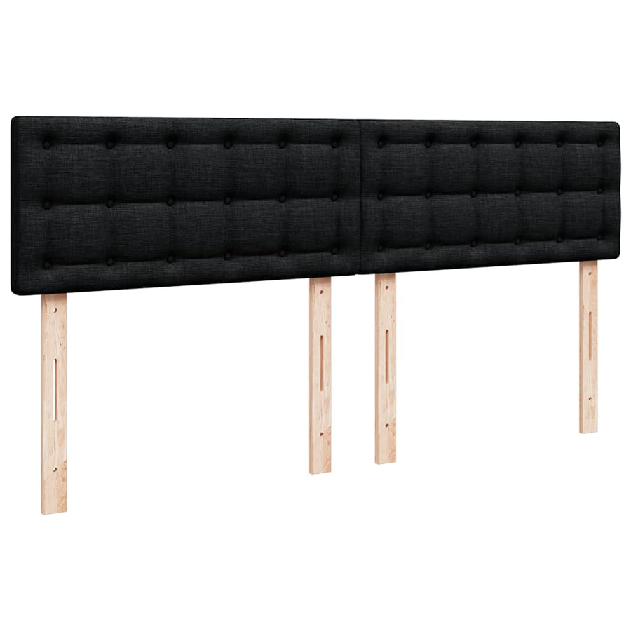 Ottoman bed met matras en LED's 180x200cm stof zwart
