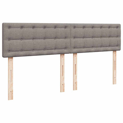 Bed poef met matras en LED's 180x200 cm stof taupe