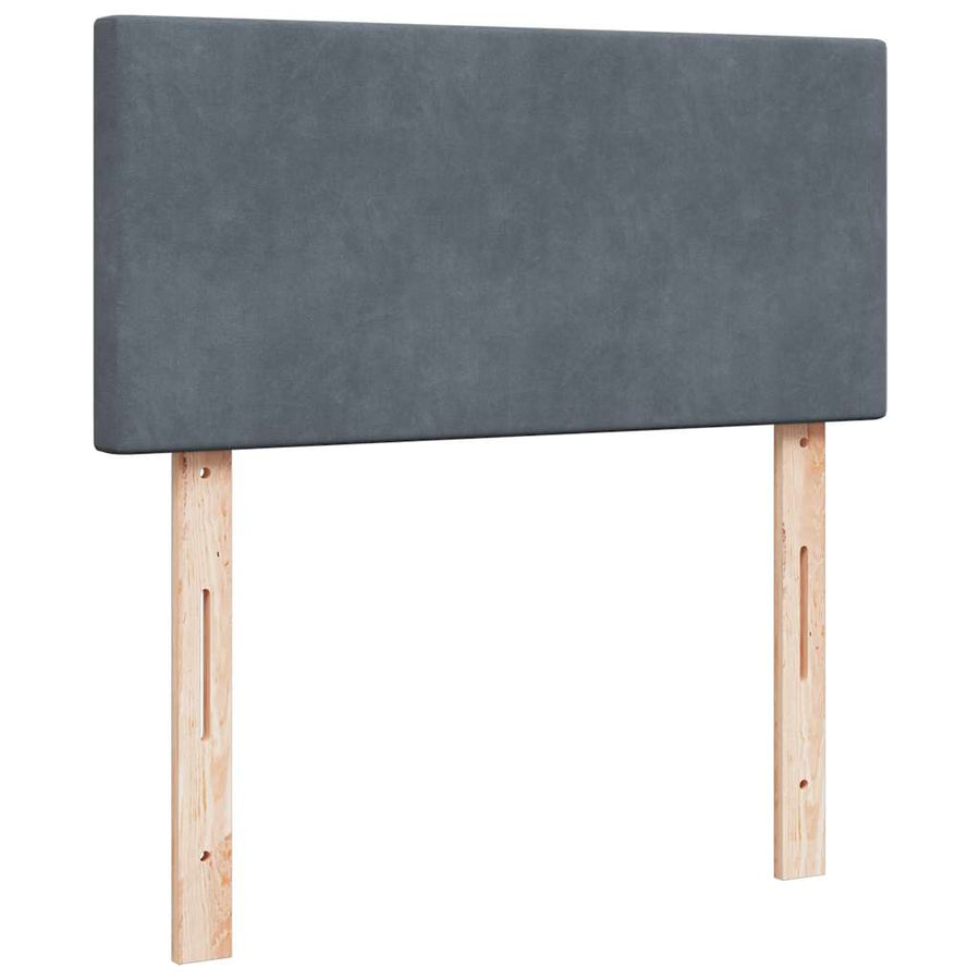 Ottoman bed met matras en LED's 90x200cm fluweel donkergrijs