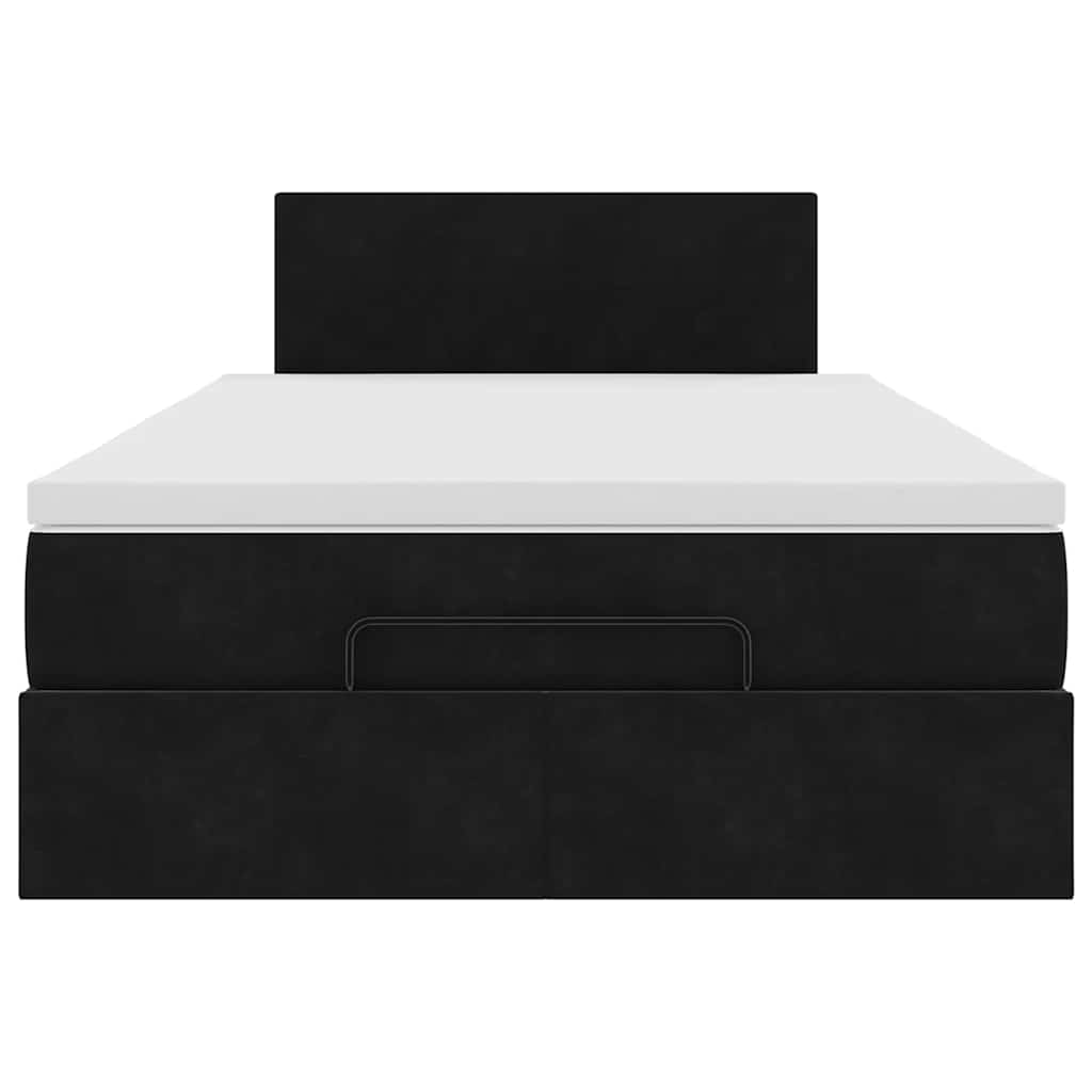 Ottoman bed met matras en LED's 120x190 cm fluweel zwart