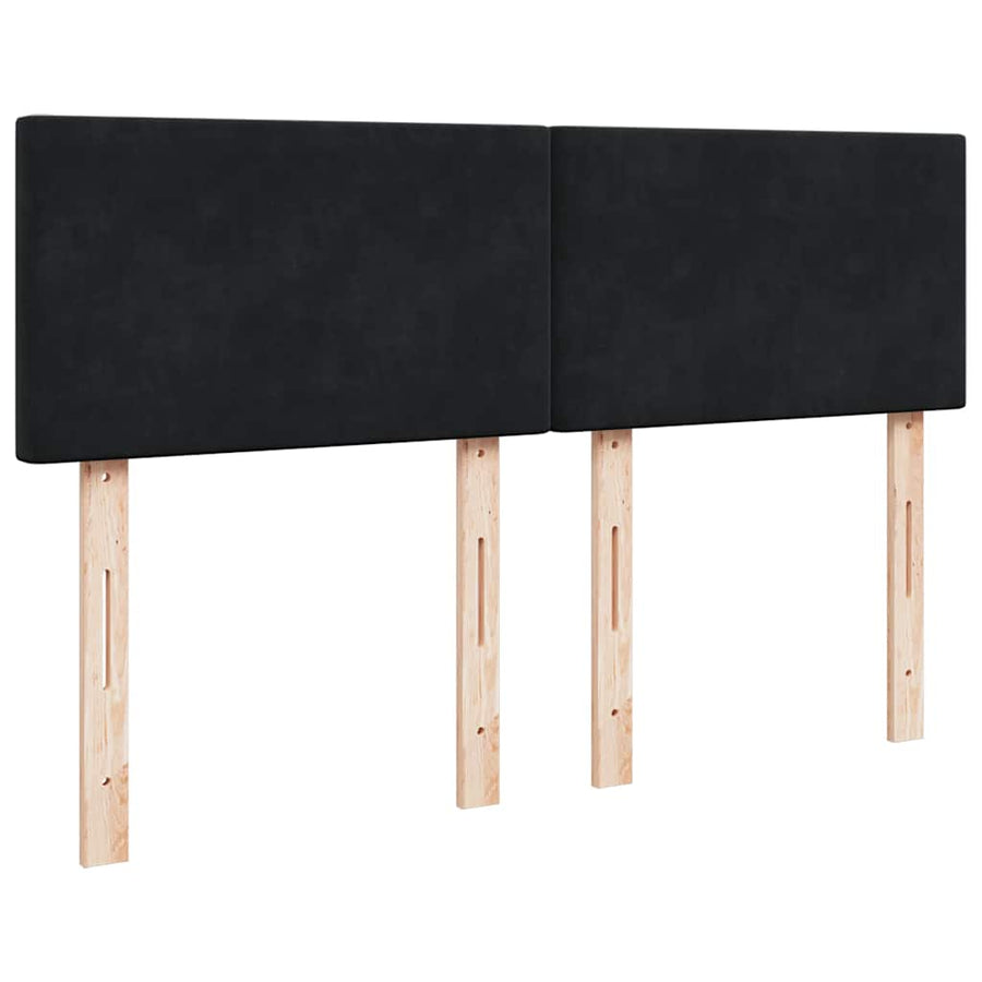 Ottoman bed met matras en LED's 140x190cm fluweel zwart