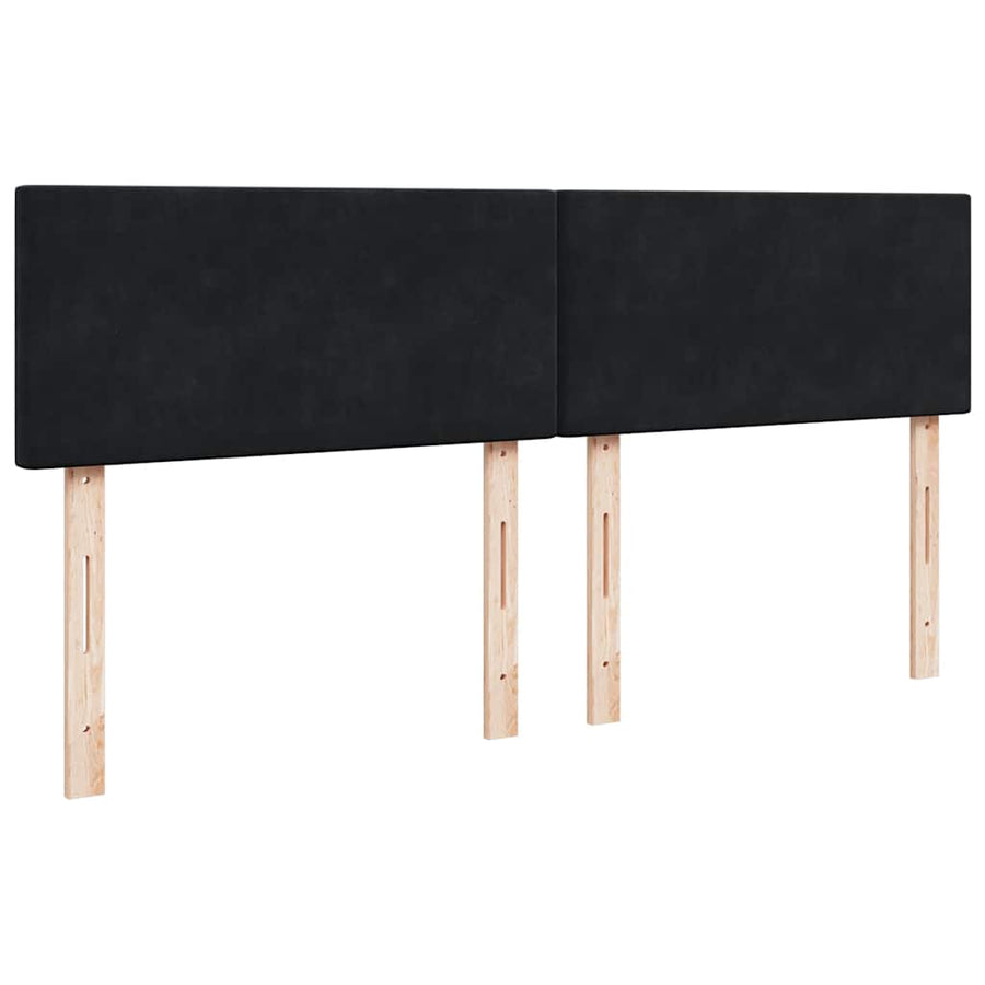 Ottoman bed met matras en LED's 160x200cm fluweel zwart