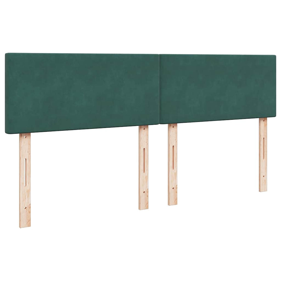 Ottoman bed met matras en LED's 160x200cm fluweel donkergroen