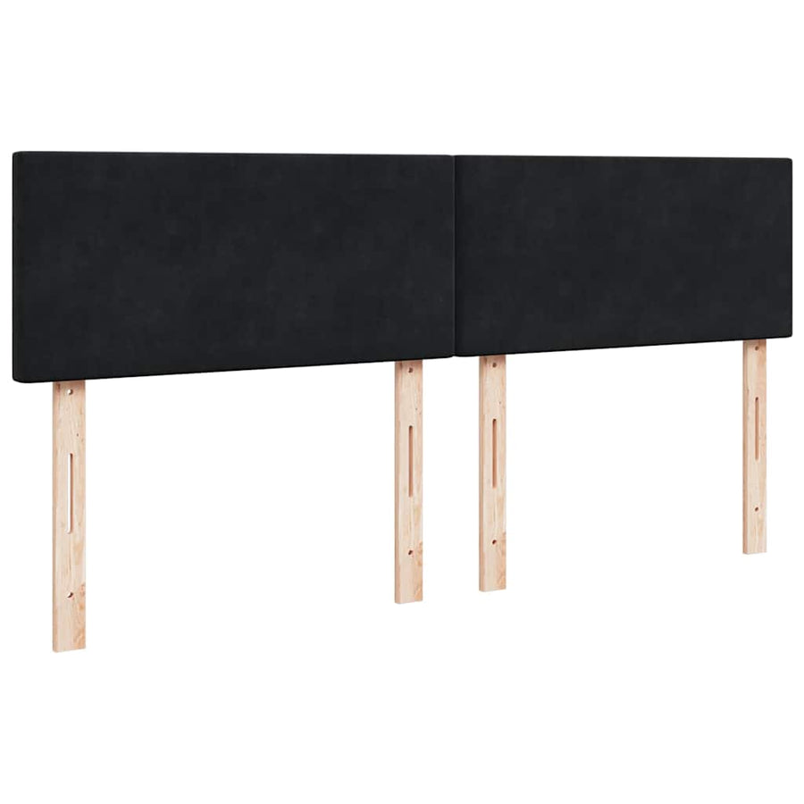 Ottoman bed met matras en LED's 180x200cm fluweel zwart