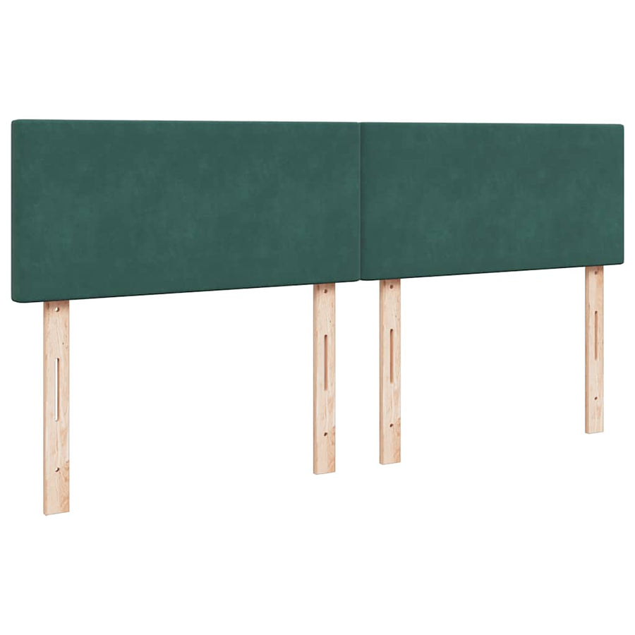 Ottoman bed met matras en LED's 180x200 cm fluweel donkergroen