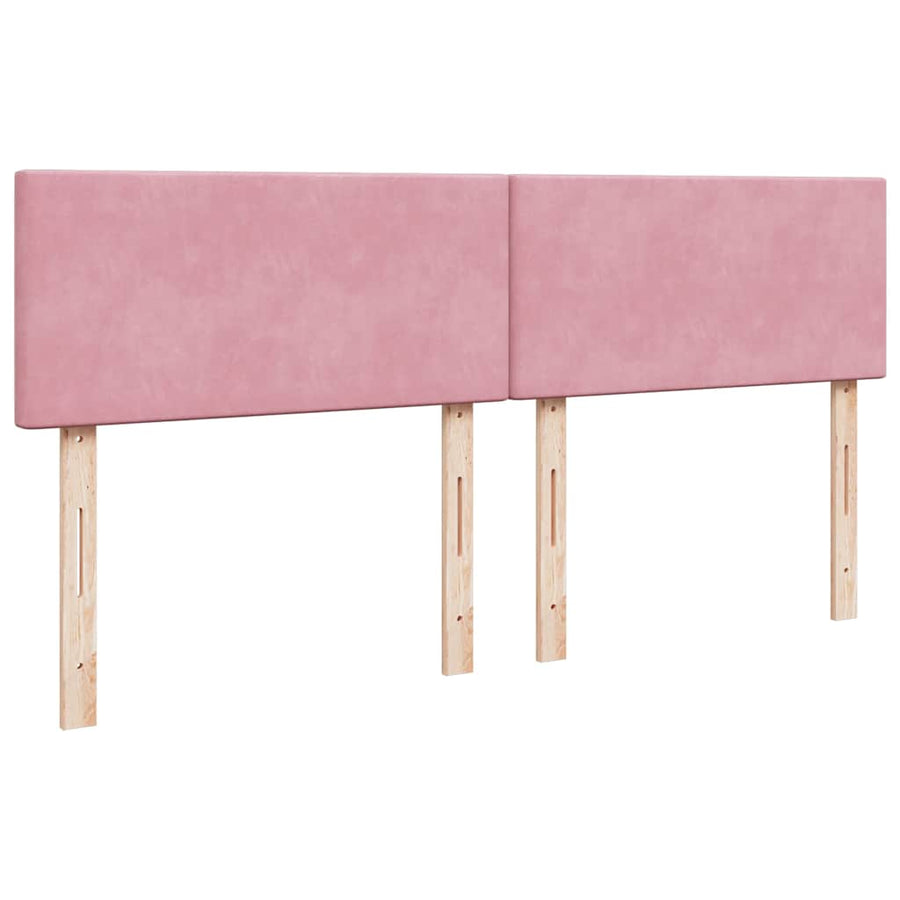 Ottoman bed met matrassen en LED's 200x200cm fluweel roze