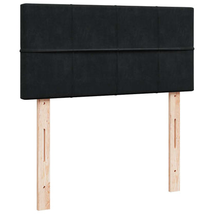 Ottoman bed met matras en LED's 90x190cm fluweel zwart