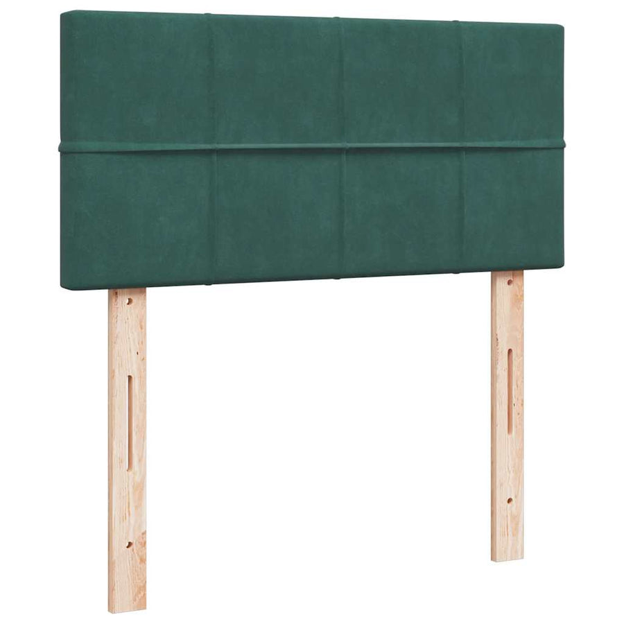 Ottoman bed met matras en LED's 100x200 cm fluweel donkergroen