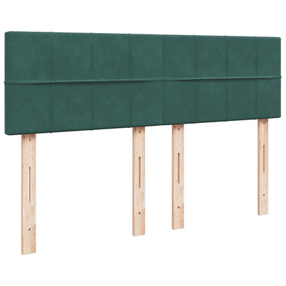 Ottoman bed met matras en LED's 140x200cm fluweel donkergroen