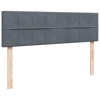 Ottoman Bed Met Matras En Led's 160X200Cm Fluweel 160 x 200 cm Donkergrijs