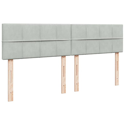 Ottoman bed met matras en LED's 180x200cm fluweel lichtgrijs