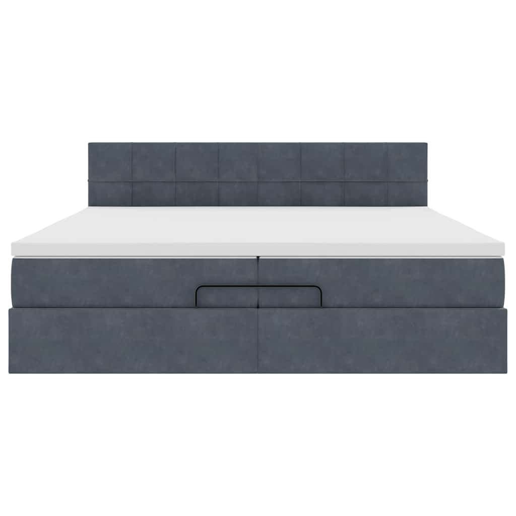 Ottoman bed met matrassen en LED's 200x200cm fluweel
