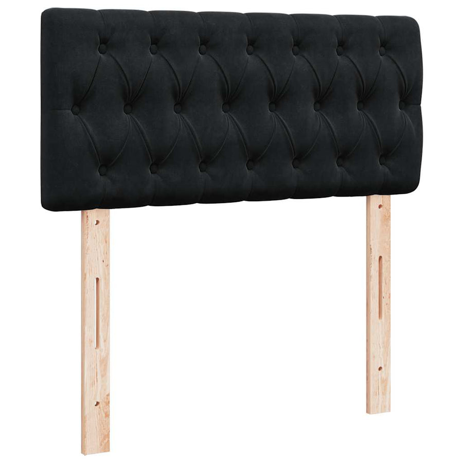 Ottoman bed met matras en LED's 80x200cm fluweel zwart