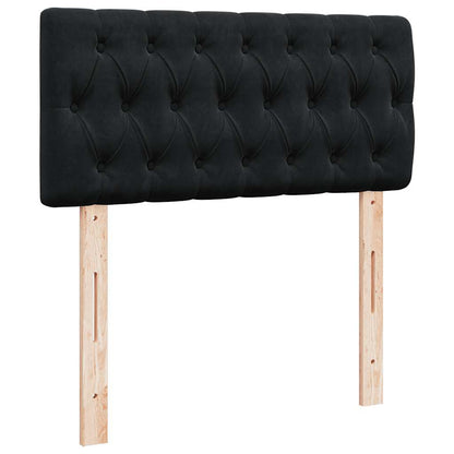 Ottoman bed met matras en LED's 100x200 cm fluweel zwart