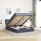 Ottomaans bed 140x200 cm met matras en LED donkergrijs