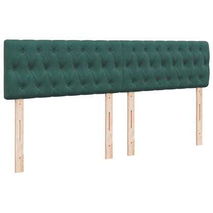 Ottoman bed met matras en LED's 160x200cm fluweel donkergroen