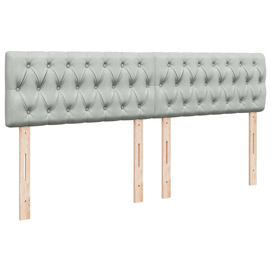 Ottoman bed met matras en LED's 180x200cm fluweel lichtgrijs