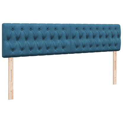 Bed Poef Met Matrassen En Leds Fluweel 200 x 200 cm Donkerblauw