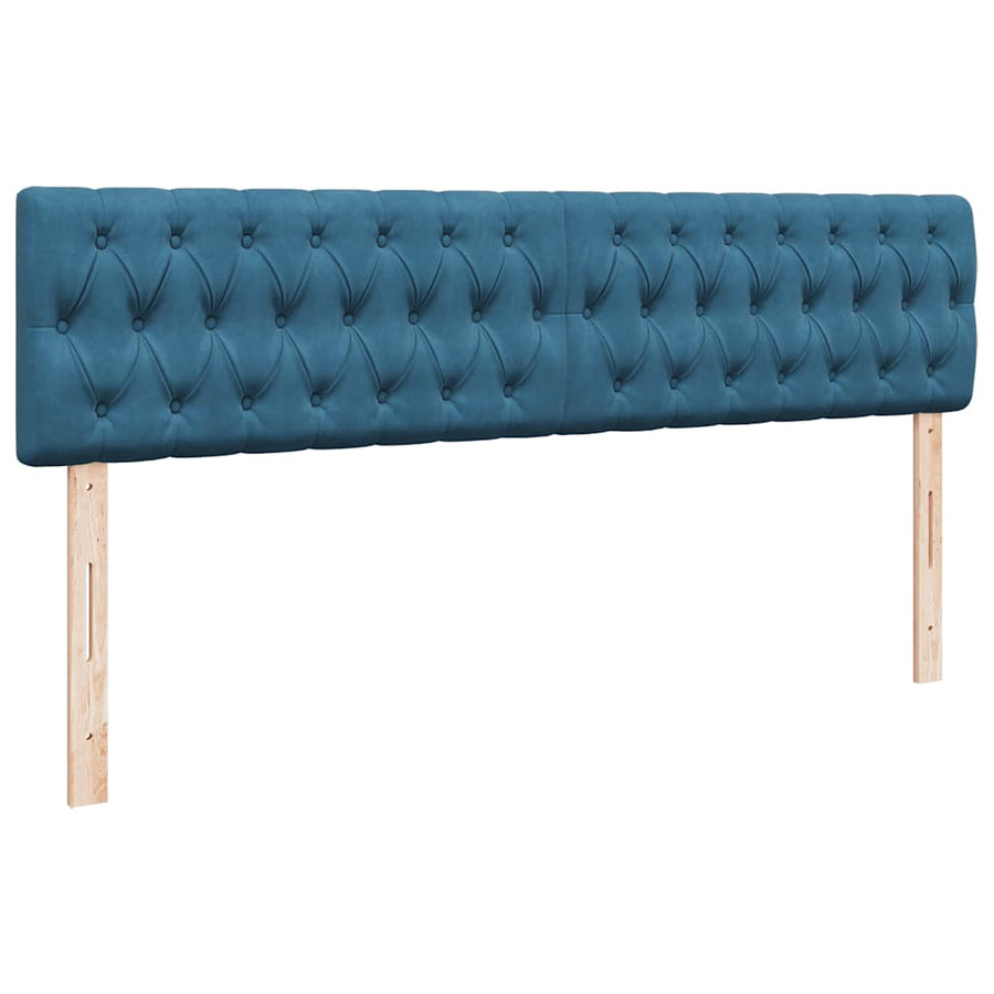 Bed Poef Met Matrassen En Leds Fluweel 200 x 200 cm Donkerblauw