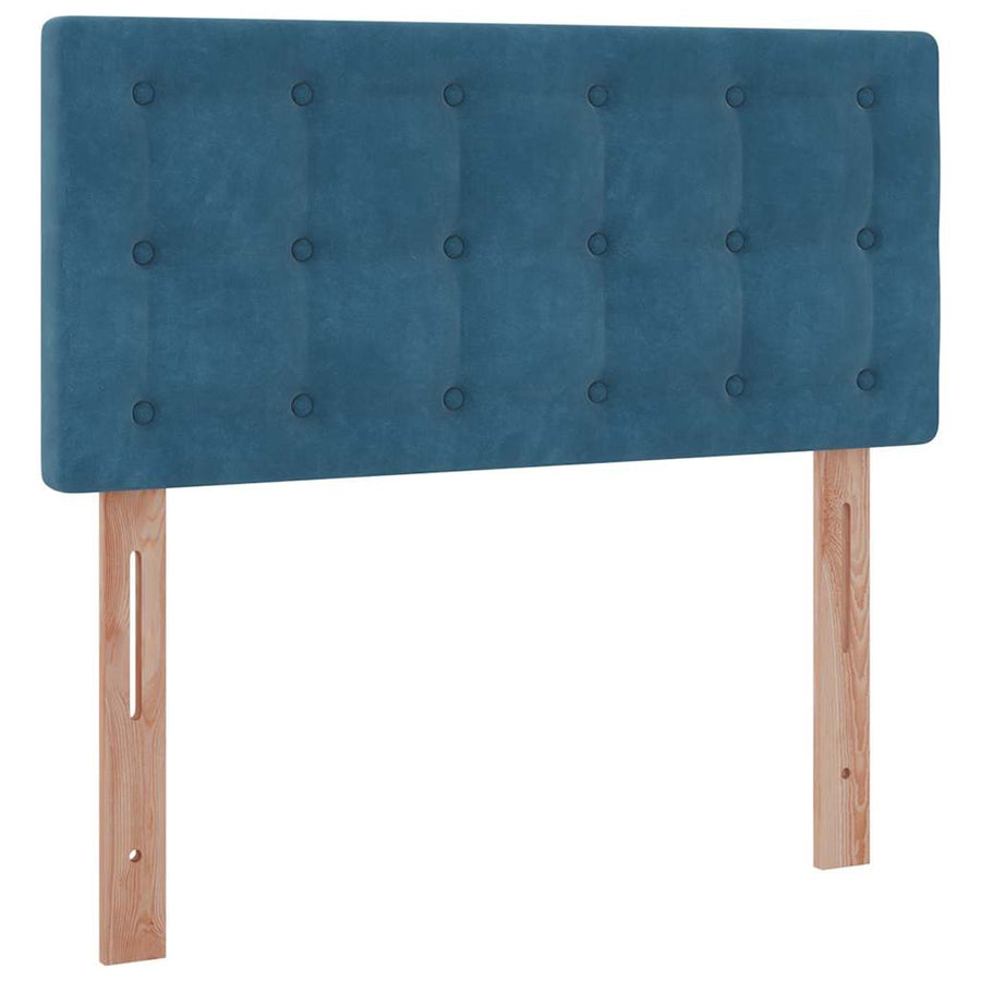 Ottoman bed met matras en LED's 90x190cm fluweel donkerblauw