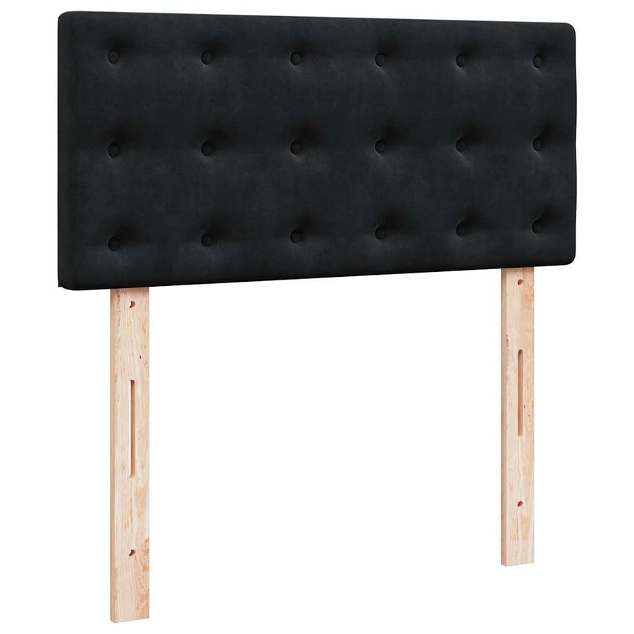 Ottoman bed met matras en LED's 90x200cm fluweel zwart