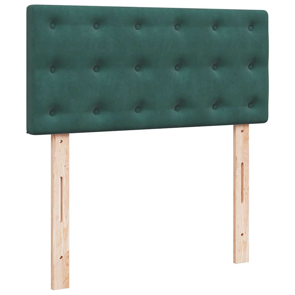 Ottoman bed met matras en LED's 100x200 cm fluweel donkergroen