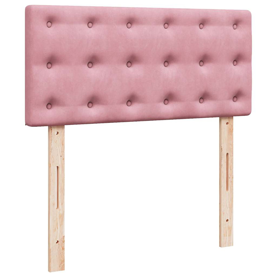 Ottoman bed met matras en LED's 100x200 cm fluweel roze