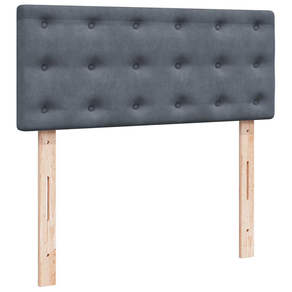 Ottoman bed met matras en LED's 120x200cm fluweel donkergrijs
