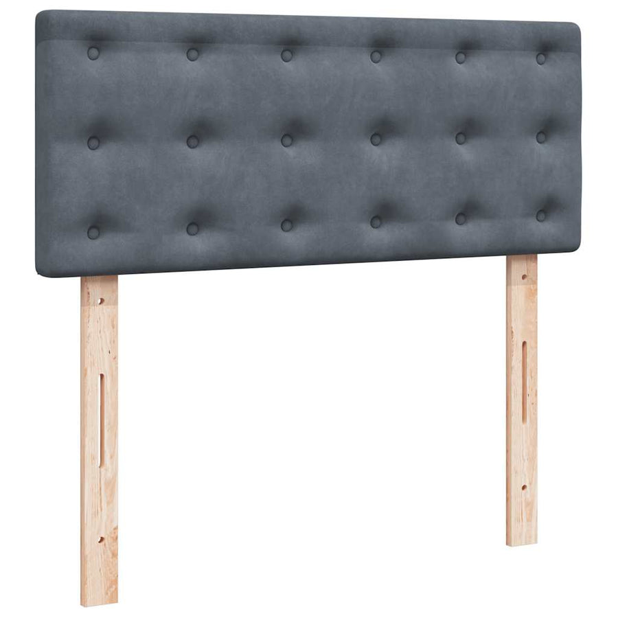 Ottoman bed met matras en LED's 120x200cm fluweel donkergrijs