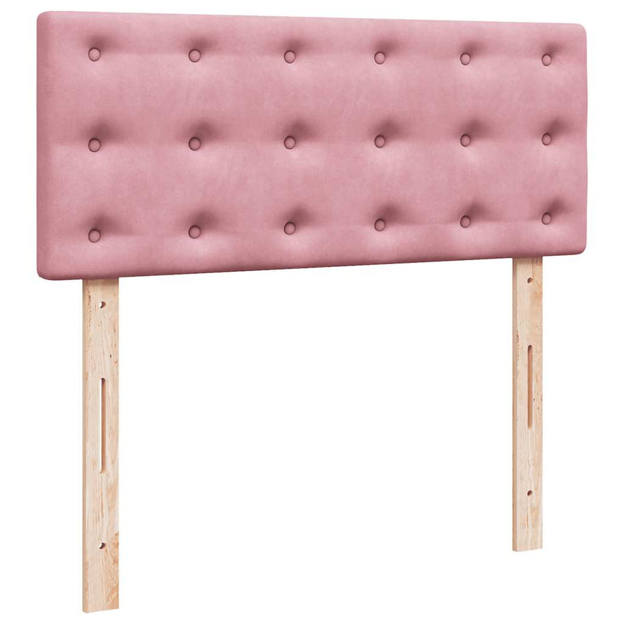 Ottoman bed met matras en LED's 120x200cm fluweel roze