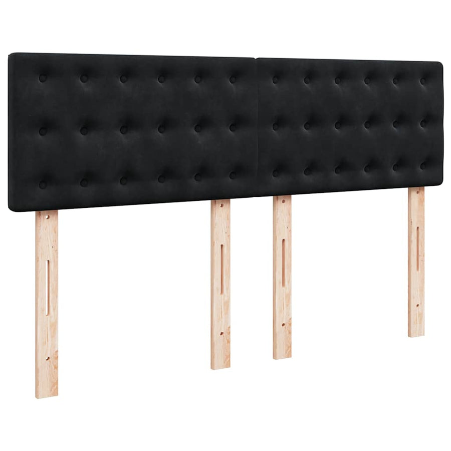 Ottoman bed met matras en LED's 140x190cm fluweel zwart