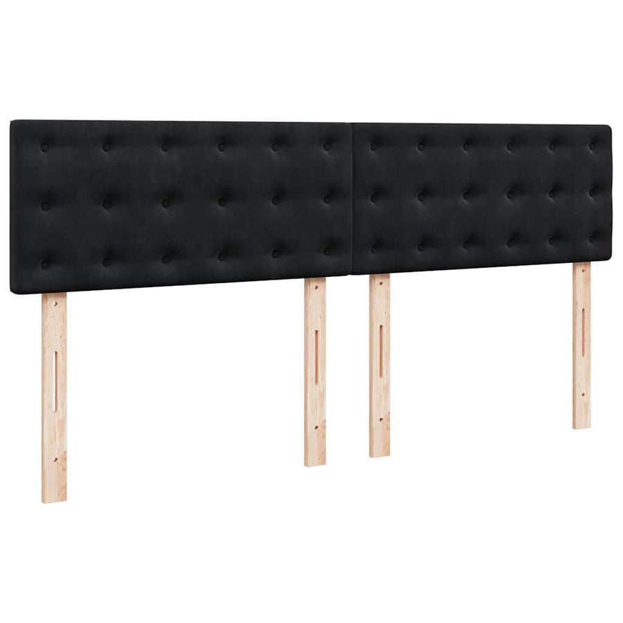 Ottoman bed met matras en LED's 180x200cm fluweel zwart