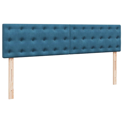 Bed Poef Met Matrassen En Leds Fluweel 200 x 200 cm Donkerblauw