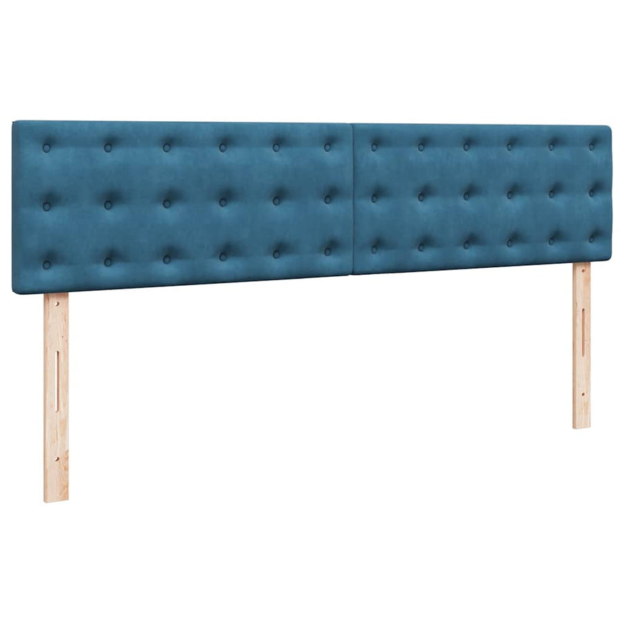Bed Poef Met Matrassen En Leds Fluweel 200 x 200 cm Donkerblauw