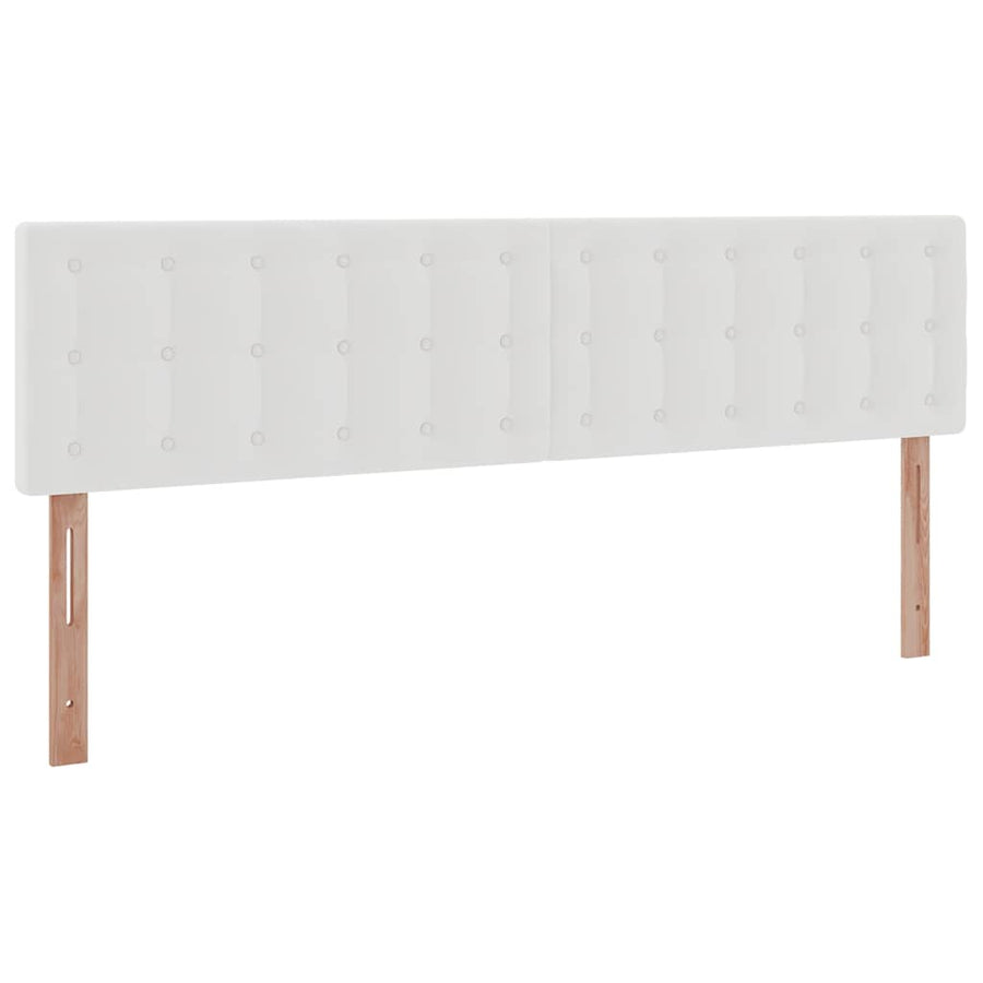 Ottoman bed met matrassen en LED's 160x200cm kunstleer wit