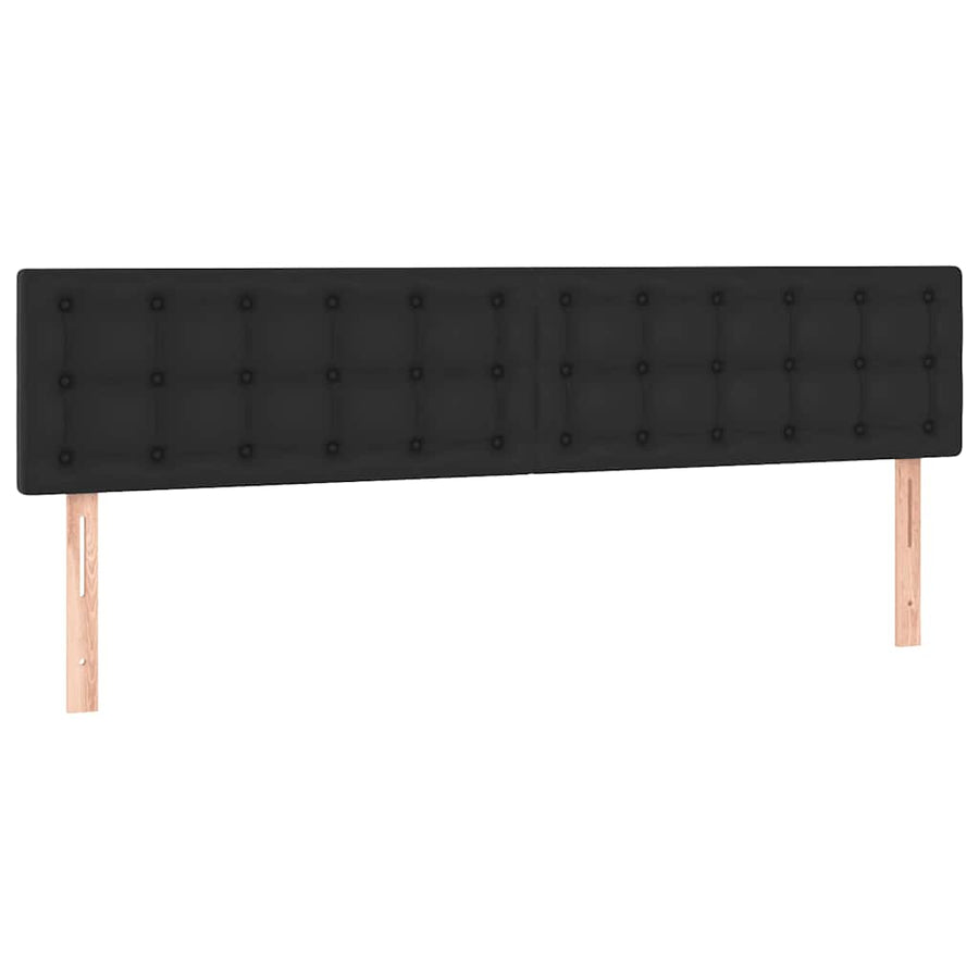 Ottoman bed met matrassen en LED's 180x200cm kunstleer zwart