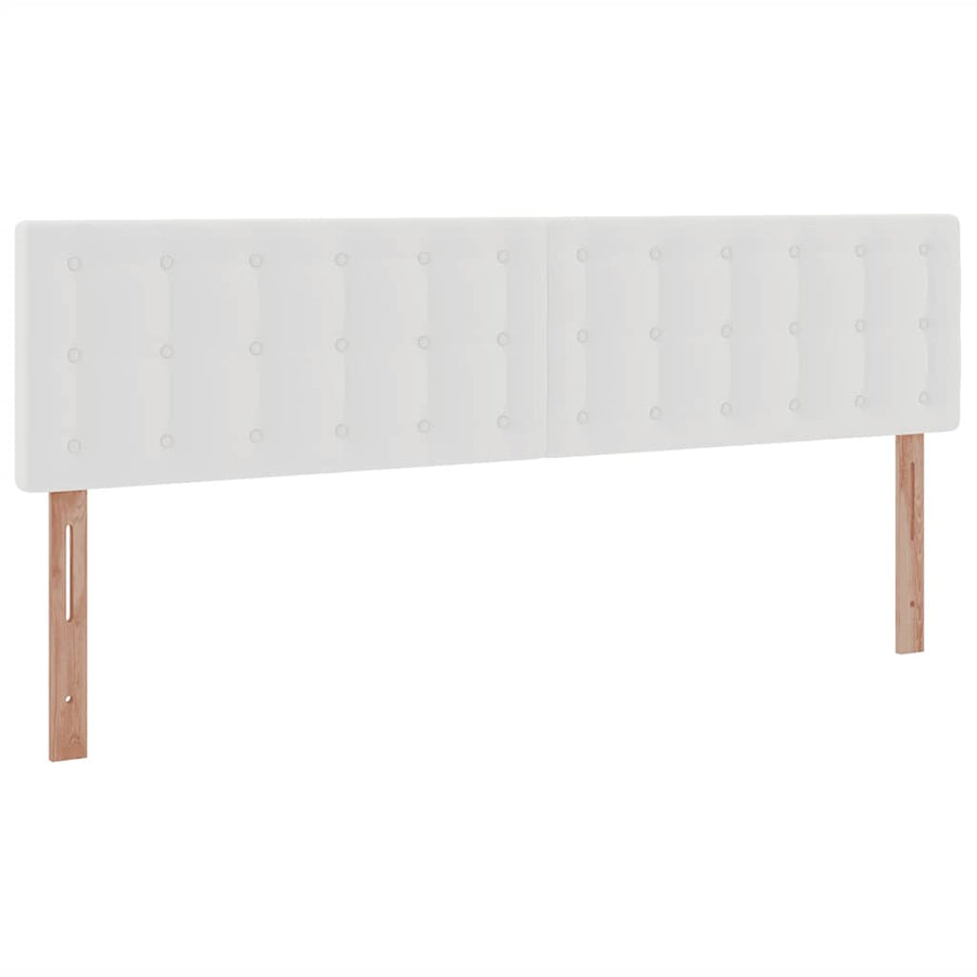 Ottoman bed met matrassen en LED's 180x200cm kunstleer wit