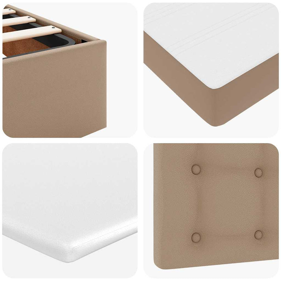 Ottoman bed met matrassen en LED's 180x200cm kunstleer
