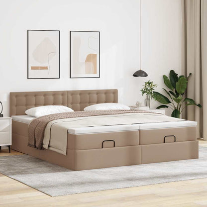 Ottoman bed met matrassen en LED's 180x200cm kunstleer