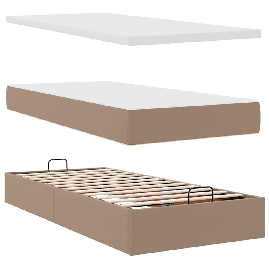 Ottoman bed met matrassen en LED's 180x200cm kunstleer