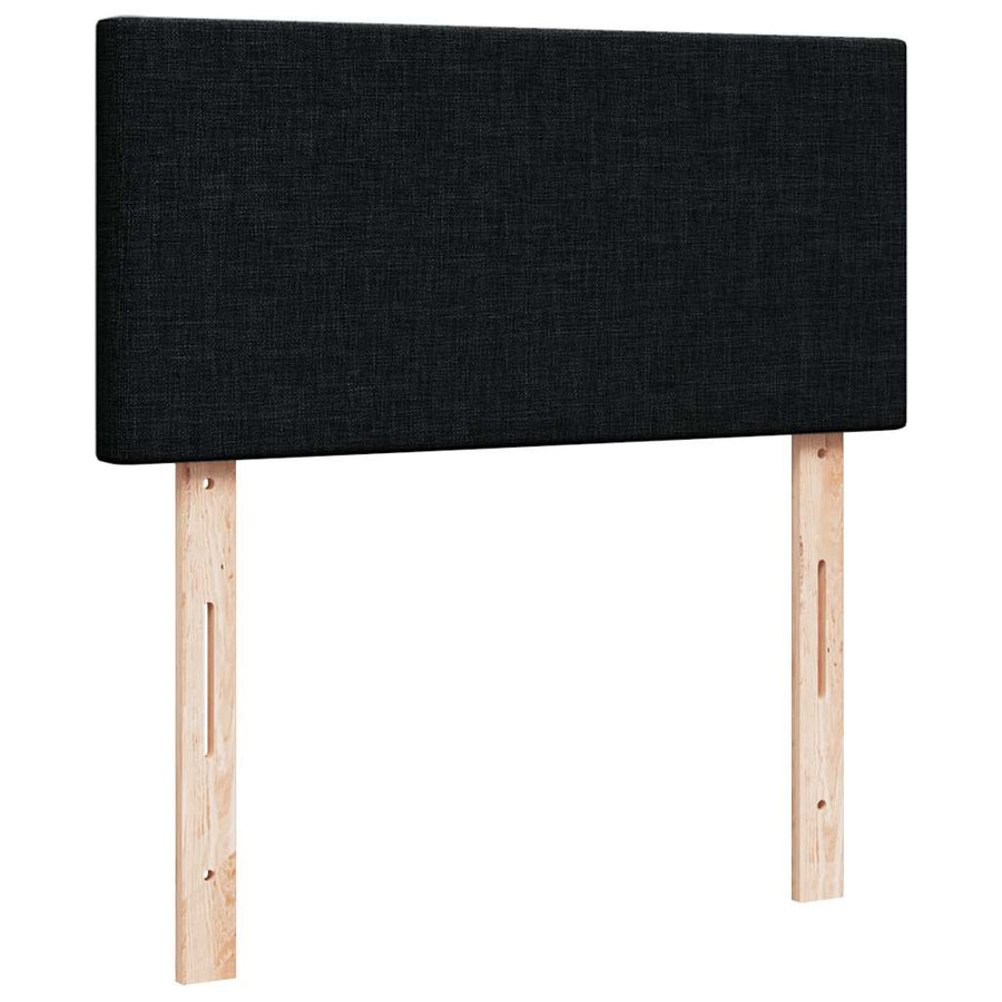 Ottoman bed met matrassen en LED's 200x200cm stof zwart