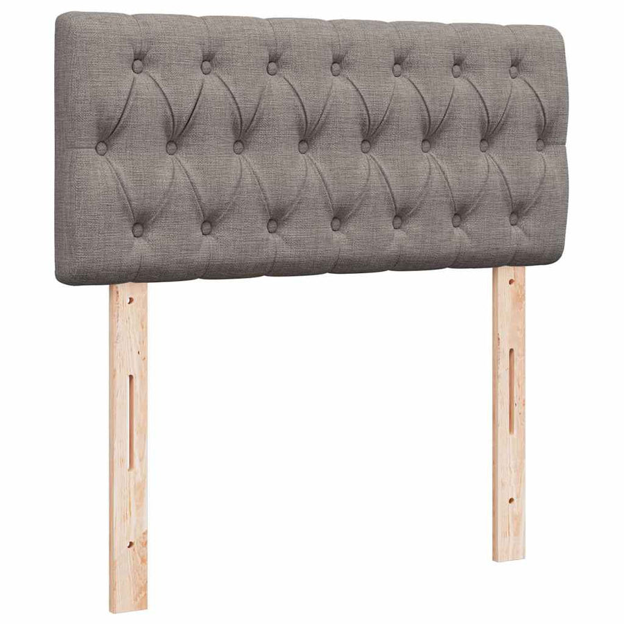 Ottoman bed met matrassen en LED's 180x200cm stof taupe
