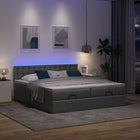 Ottomaans bed 180x200cm stof donkergrijs met opbergruimte